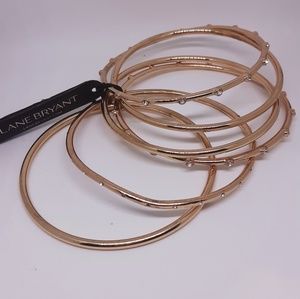 New gold rose bracelet set